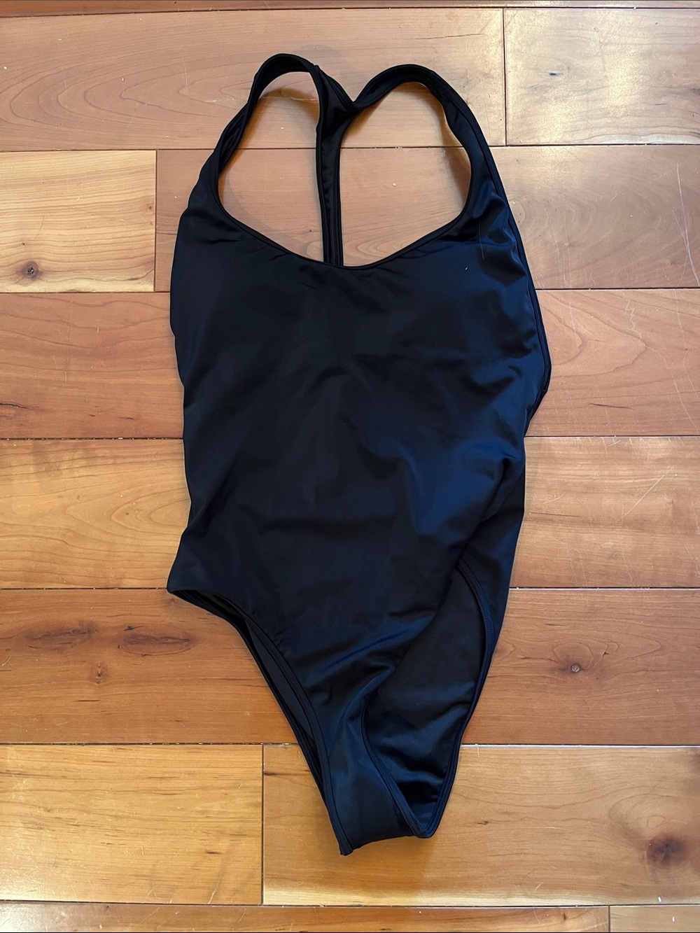 Victoria's Secret Black Racerback One-Piece Swimsuit